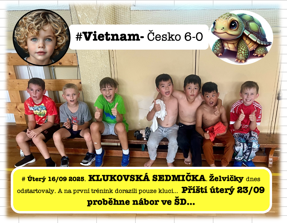 #Naši šampioni zleva: Vašek, Mikael, Kuba, Luky (1), Tom (5), Dominátor a Filípek...