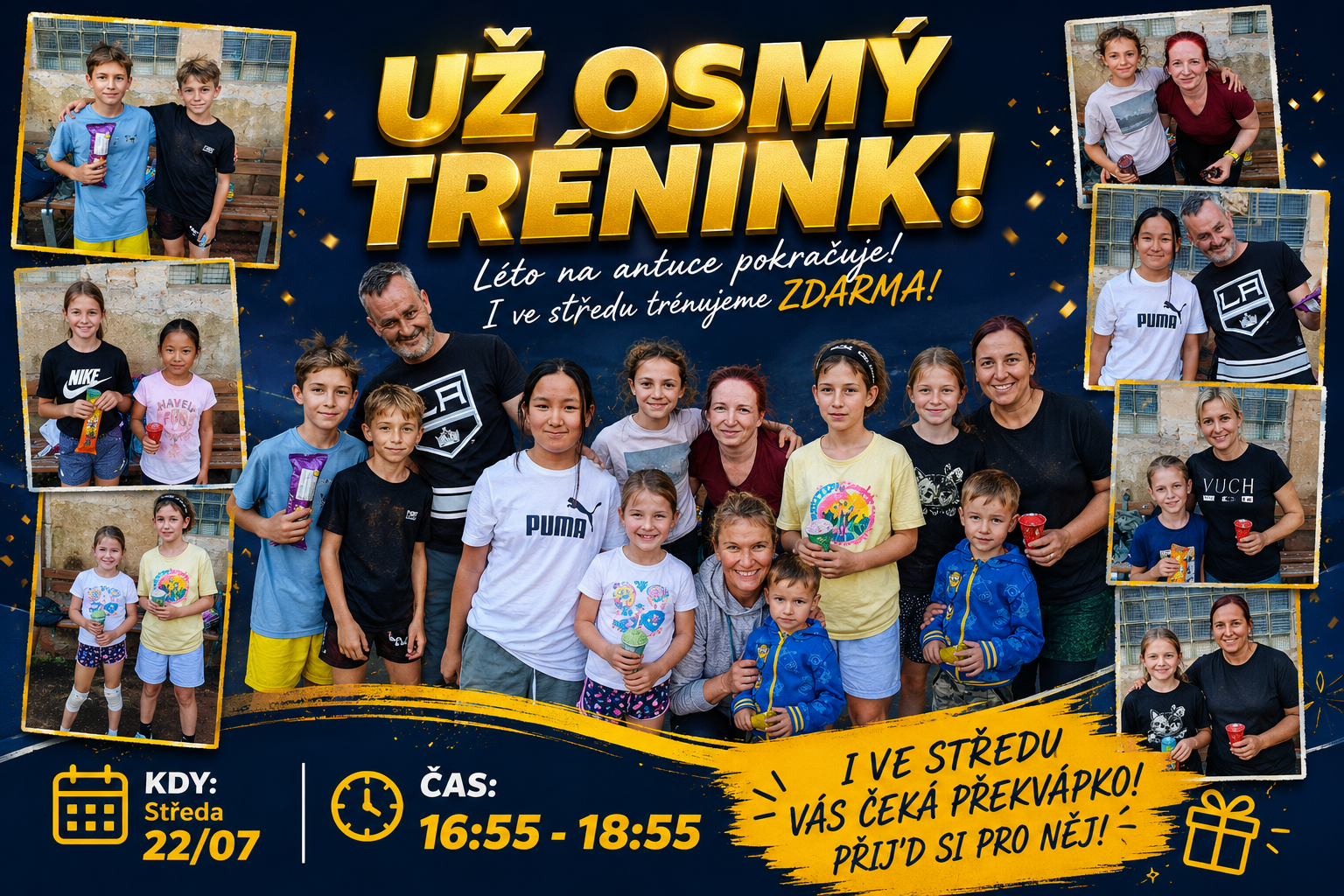 # Celkem bylo na 7 trénincích 164 sporťáků! Průměrná účast na tréninku je cca 25 sporťáků!