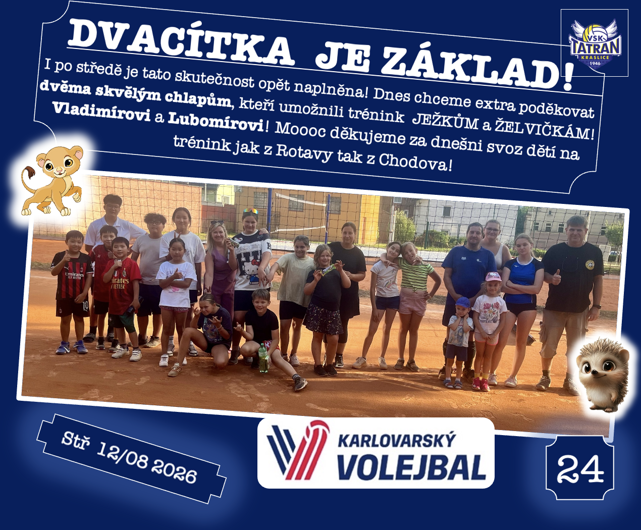 #17. trénink= 24 sporťáků