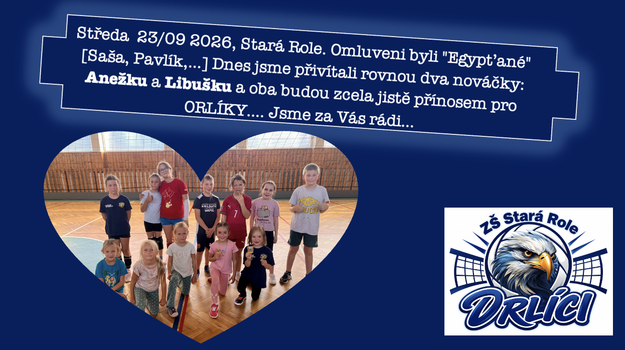 Chyběli dva Egypťané (dovolená), jedna na robotickém campu a marůdci... Poprvé Anežka...